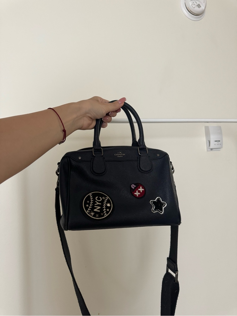 Coach Rowan Satchel Midnight Navy Leather Crossbody Bag - Picture 3 of 5